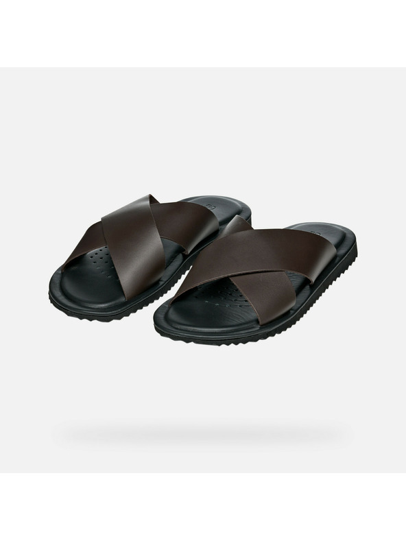 Geox Černé pánské pantofle Geox Erice