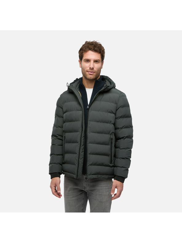 Geox Šedá pánská péřová bunda Geox Spherica