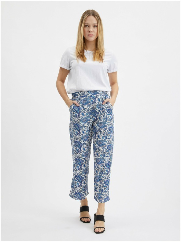 Orsay Modré dámské vzorované culottes ORSAY
