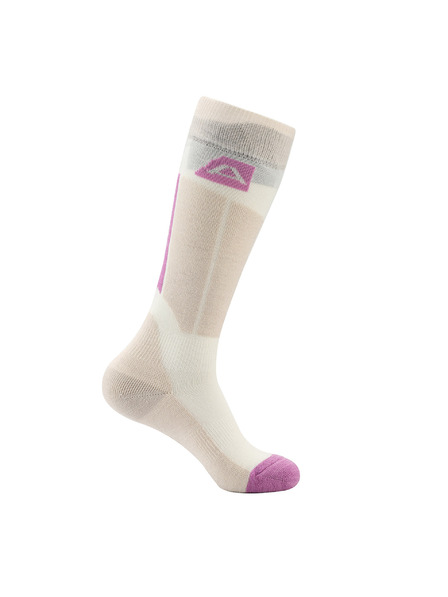 ALPINE PRO Bílo-béžové dámské podkolenky z merino vlny ALPINE PRO Rode