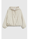 Moodo Tenká bunda s kapucí béžová Moodo