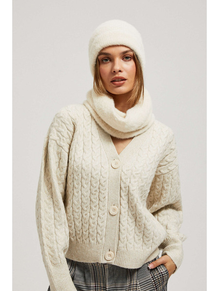 Moodo Hladká čepice písková Moodo