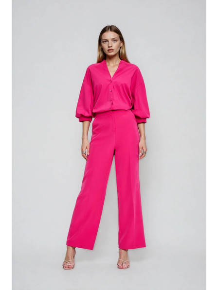 Moodo Kalhoty s lemováním růžové Moodo