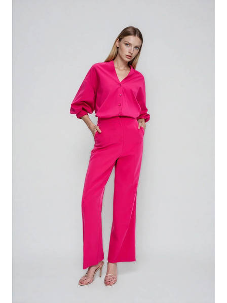 Moodo Kalhoty s lemováním růžové Moodo