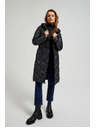 Moodo Prošívaná bunda se stahovací šňůrou černá Moodo