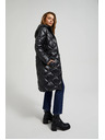 Moodo Prošívaná bunda se stahovací šňůrou černá Moodo