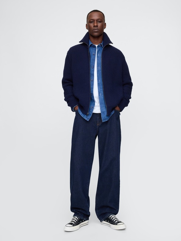 GAP Žebrovaný kardigan na zip GAP