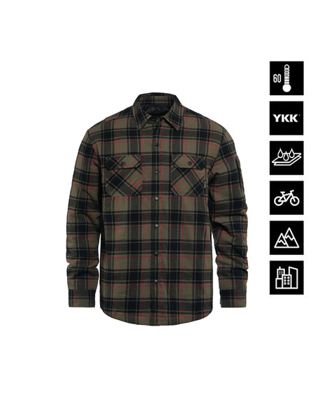 Horsefeathers Vodoodpudivá zateplená košile Dough - tarmac