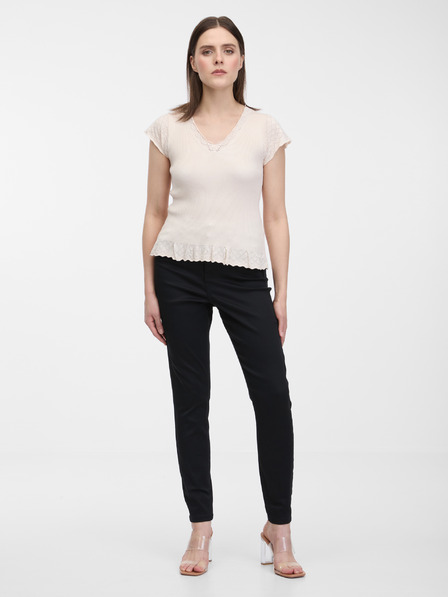 Orsay Černé skinny fit kalhoty ORSAY