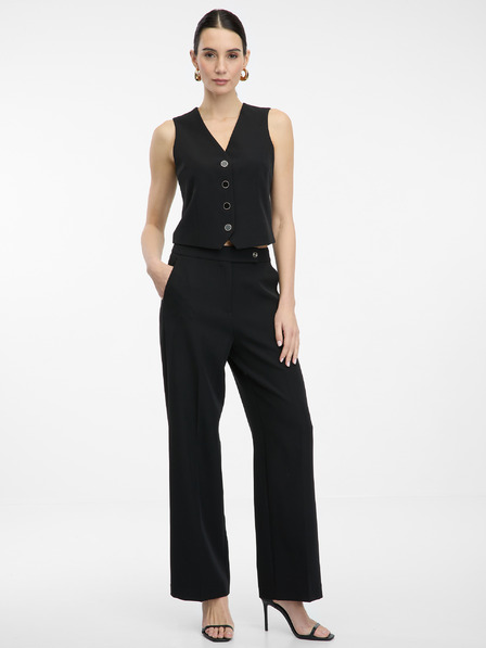 Orsay Černé dámské široké kalhoty ORSAY