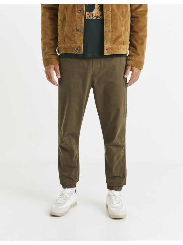 Celio Khaki pánské kalhoty Celio