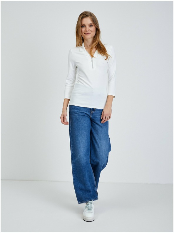 Orsay Krémové tričko s tříčtvrtečním rukávem ORSAY