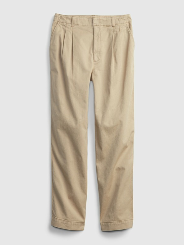 GAP Dětské plisované khaki kalhoty GAP