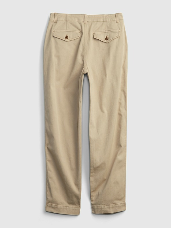 GAP Dětské plisované khaki kalhoty GAP