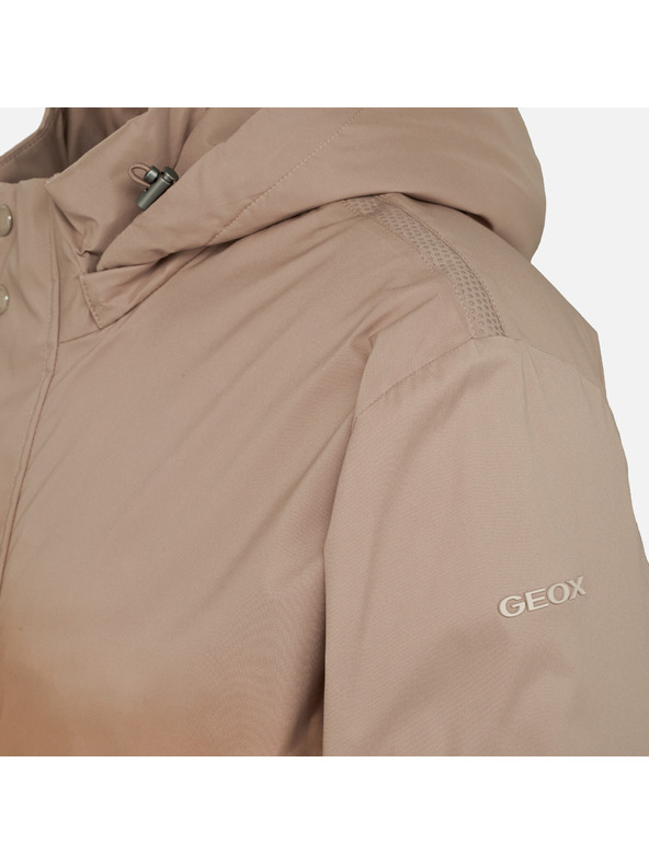 Geox Béžová pánská péřová bunda Geox Aurelio