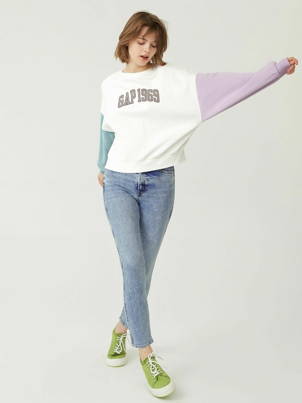 GAP Džíny slim High Rise Vintage Washwell GAP