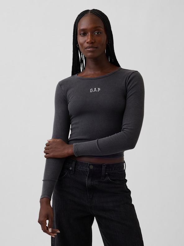 GAP Žebrované tričko s logem GAP