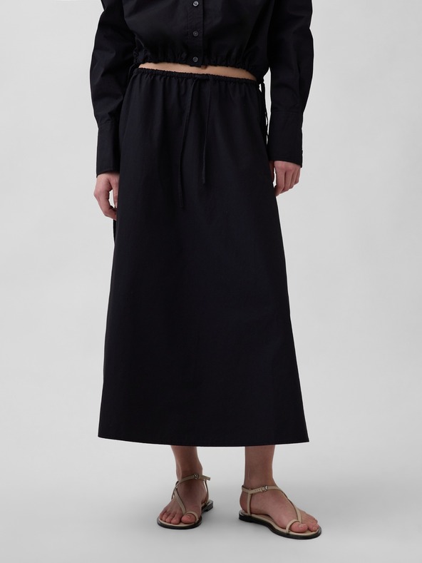 GAP Popelínová maxi sukně GAP