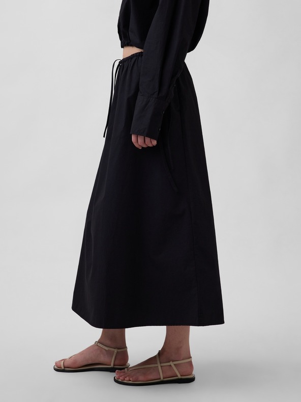 GAP Popelínová maxi sukně GAP