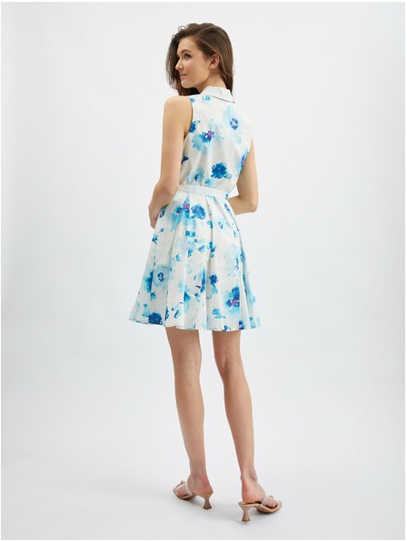 Orsay Modro-bílé dámské květované šaty ORSAY