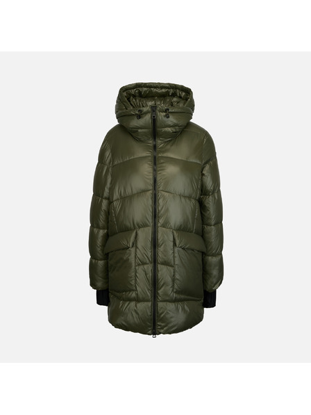 Geox Khaki dámská péřová bunda Geox Serilda