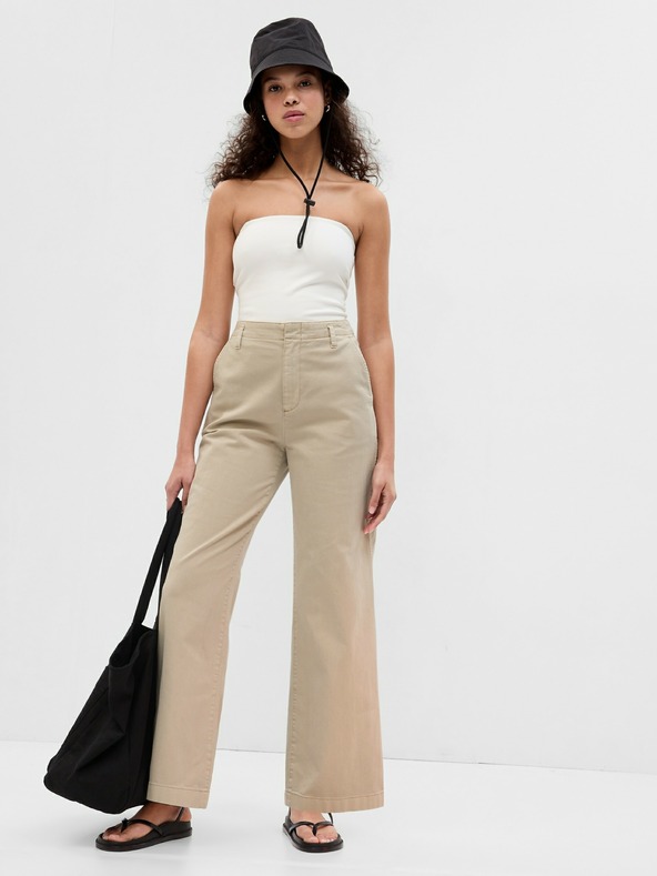 GAP Khaki kalhoty Mid Rise loose GAP