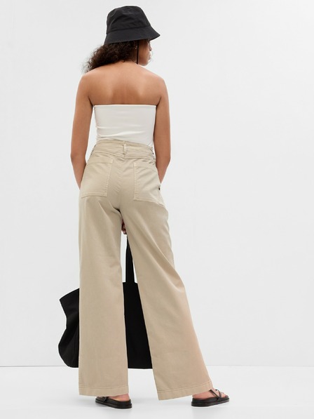 GAP Khaki kalhoty Mid Rise loose GAP