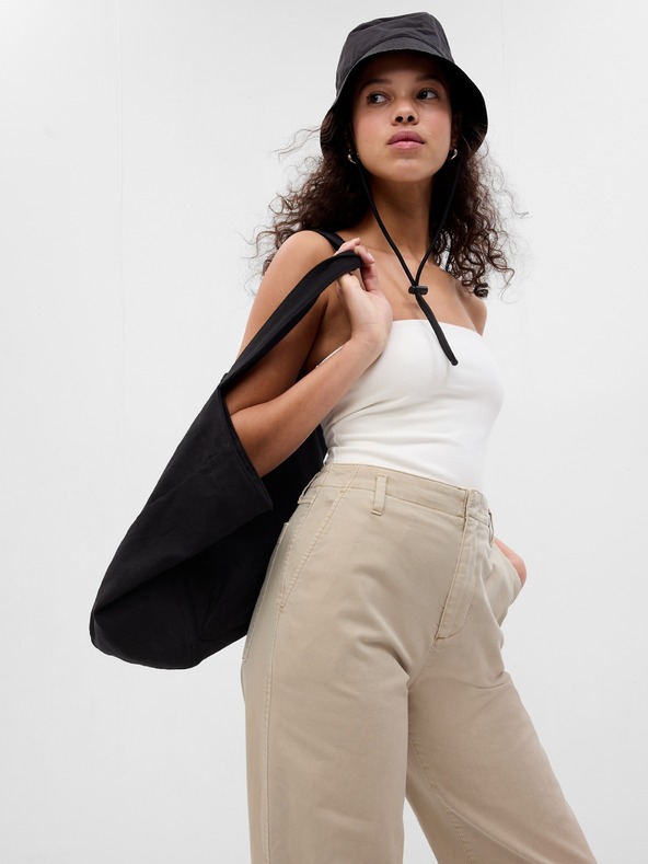 GAP Khaki kalhoty Mid Rise loose GAP