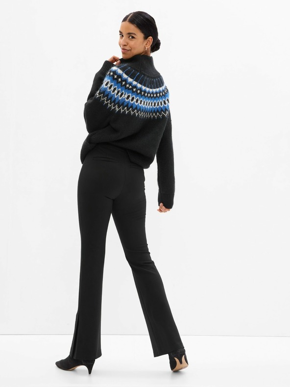 GAP Elegantní kalhoty flare high rise GAP