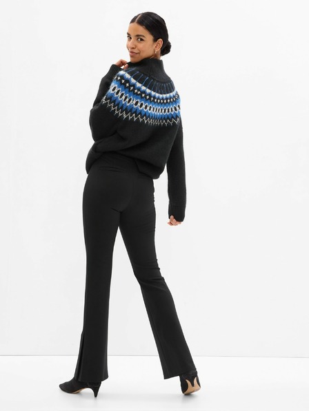 GAP Elegantní kalhoty flare high rise GAP