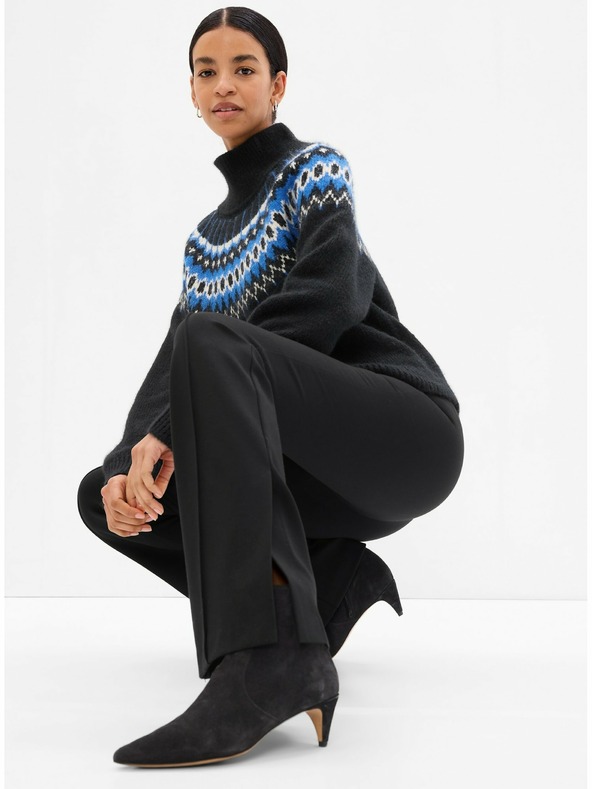 GAP Elegantní kalhoty flare high rise GAP