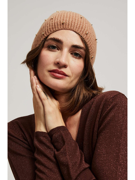 Moodo Pletená čepice s korálky Moodo