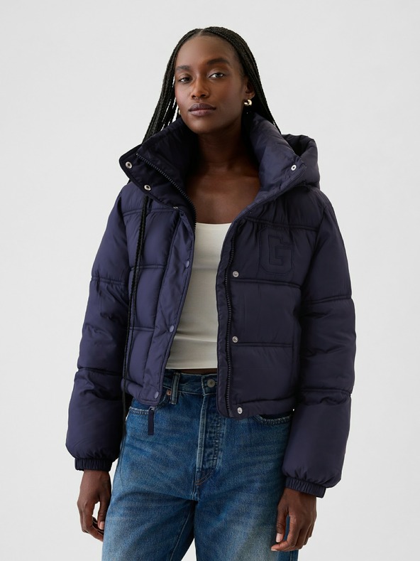GAP Prošívaná nepromokavá crop bunda GAP