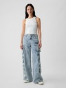 GAP Džíny Mid Rise Cargo Baggy GAP