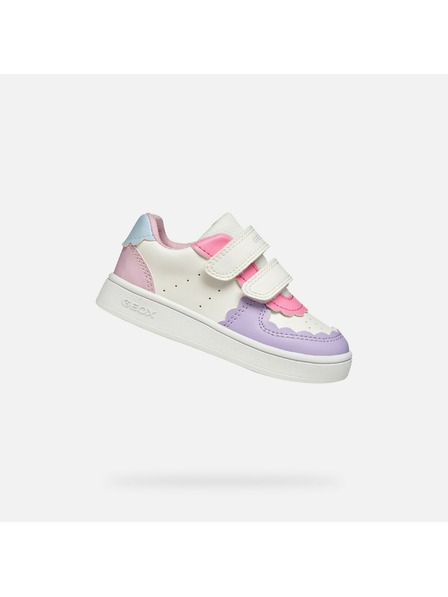Geox Bílé dívčí tenisky Geox Eclyper
