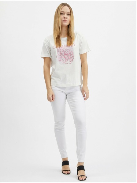 Orsay Krémové dámské tričko ORSAY