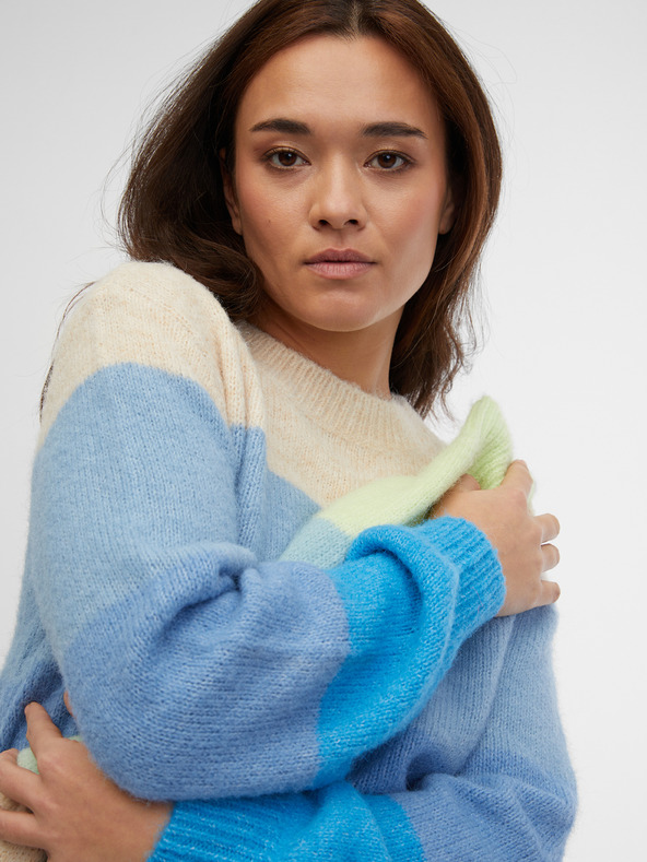 Orsay Modrý dámský pruhovaný svetr ORSAY