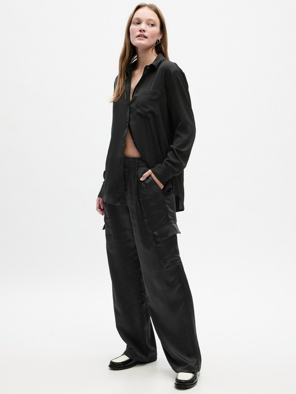 GAP Saténové plisované cargo kalhoty GAP