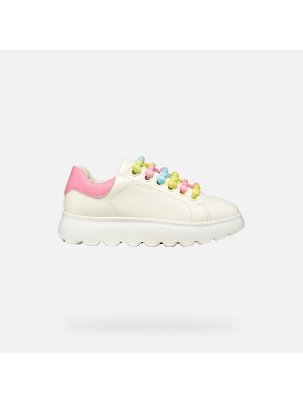 Geox Bílé dívčí tenisky Geox Puffypop