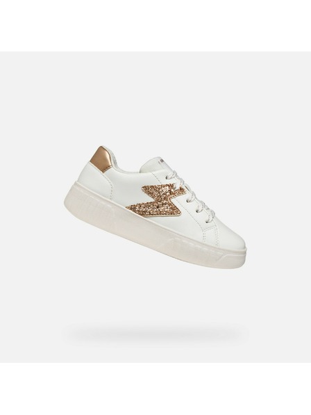 Geox Bílé dívčí tenisky Geox Miroshi