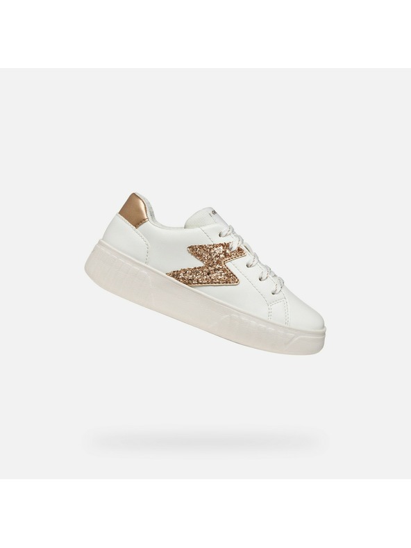 Geox Bílé dívčí tenisky Geox Miroshi