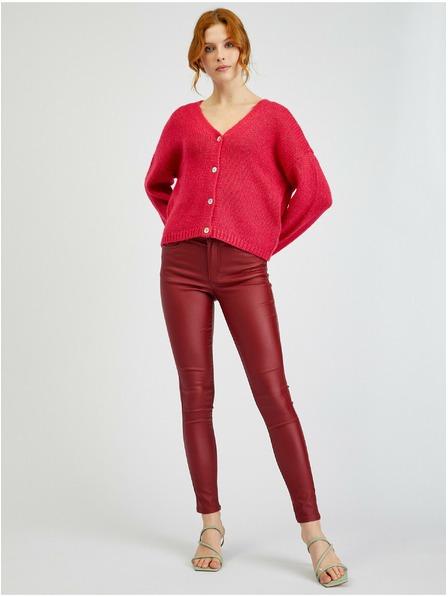 Orsay Tmavě růžový dámský volný kardigan ORSAY