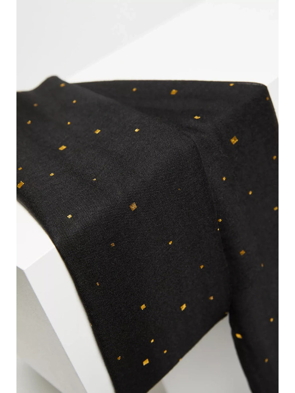 Moodo Šál se zlatým potiskem černý Moodo