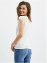 Orsay Bílé dámské tričko s krajkovým detailem ORSAY