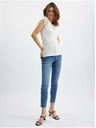 Orsay Bílé dámské tričko s krajkovým detailem ORSAY