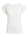 Orsay Bílé dámské tričko s krajkovým detailem ORSAY