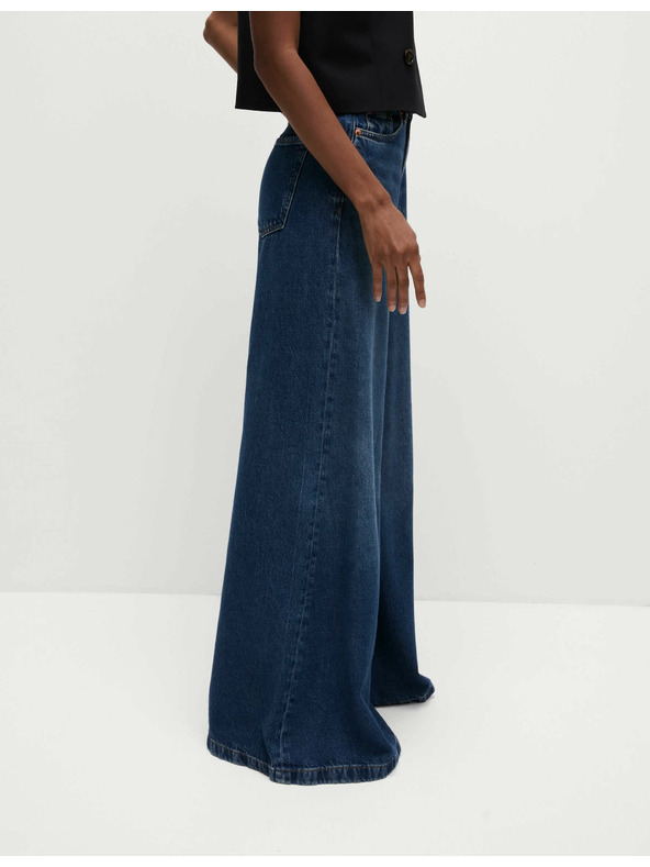 Marks & Spencer Tmavě modré dámské wide fit džíny Marks & Spencer