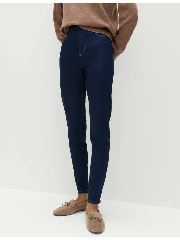Marks & Spencer Tmavě modré dámské jeggings s vysokým pasem Marks & Spencer