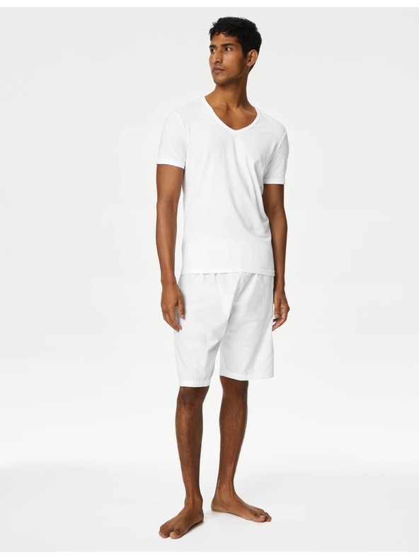 Marks & Spencer Sada tří pánských basic triček v bílé barvě s technologií Cool & Fresh™ Marks & Spencer