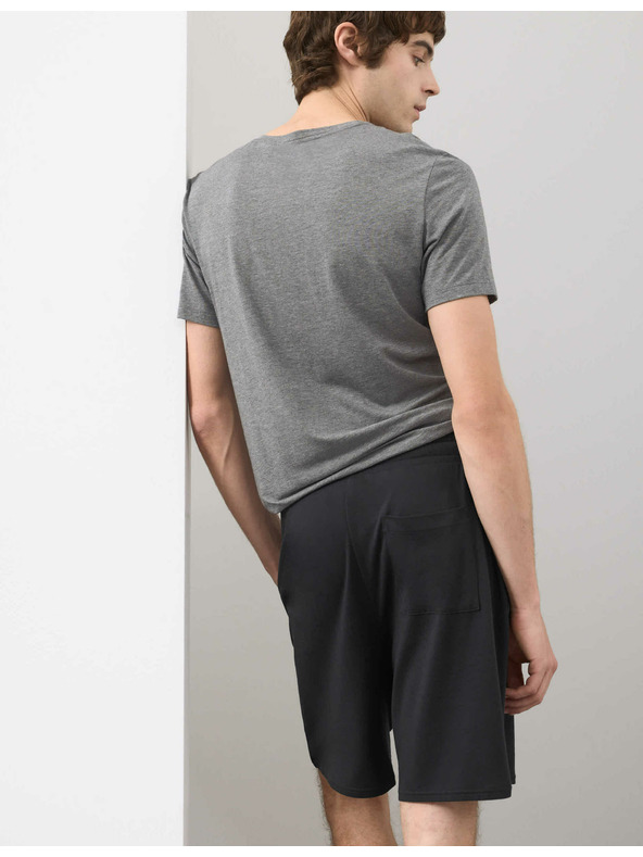 Marks & Spencer Černé pánské pyžamové kraťasy Supima® Marks & Spencer